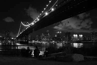 Manhattan Bridge Black And White Wallpapers HD 1920x1080