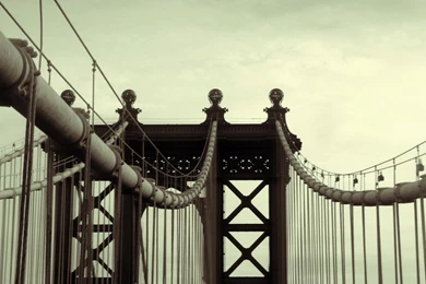 Download Wallpapers Manhattan Bridge, New York City (1366 X 768 ...