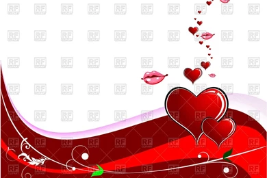 Valentine`s Day Backgrounds With Hearts And Lips, 52923 ...