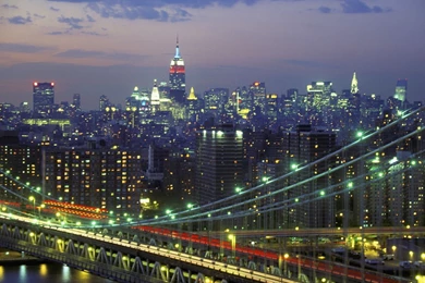 Skylines Night Manhattan Bridge (id: 139277) – BUZZERG