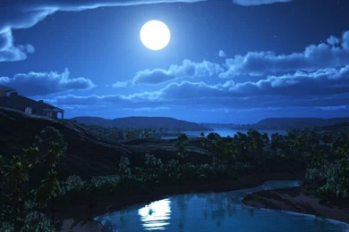 Reflection Of Moon. Tap To See 18+ Gorgeous Night Time HD ...