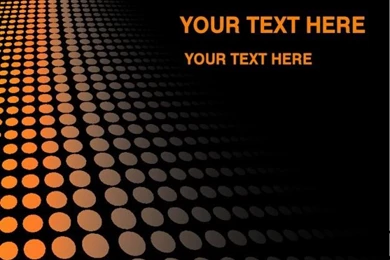 Orange Dots On Black Backgrounds With Copyspace Vector