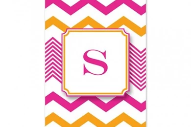 Pink And Orange Chevron Custom Cell Phone Home Screen