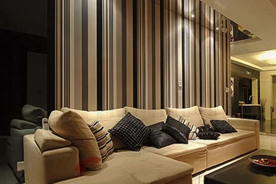 Wallpapers Black And White Vertical Stripe Non Woven Wallpapers ...