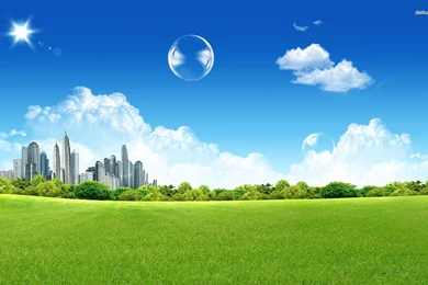 Bubbles Over The City Wallpapers Digital Art Wallpapers