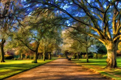 Park In Springtime Artistic Backgrounds Wallpapers   800x600 Pixels