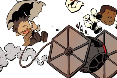 THE FORCE AWAKENS Meets CALVIN AND HOBBES In This Delightful Art ...