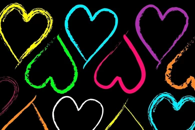 Colorful Hearts And Shapes Wallpapers