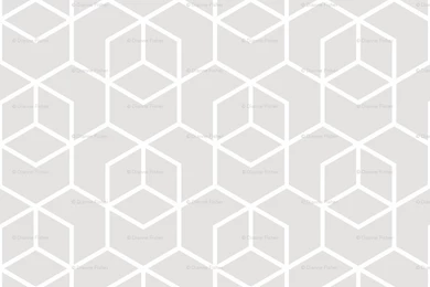 Hexagon Trellis   White On Pale Grey Wallpapers   Little_fish ...