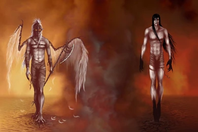 DeviantArt: More Like Light Vs Dark   Angel Vs Demon By Yasinargu