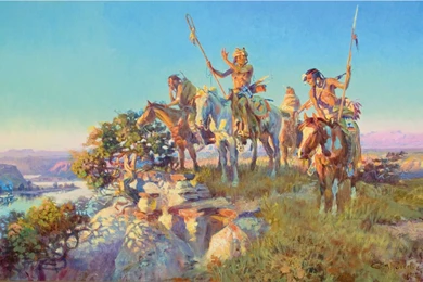 Horses: Fireboat Charlie Russell Indians Horses Wild West ...