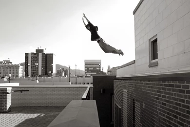 1440x900 American Parkour Black And White Desktop PC And Mac Wallpapers