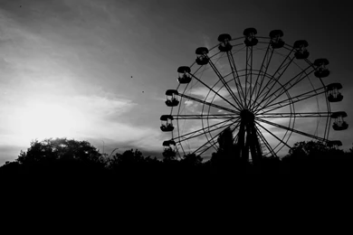 Ferris Wheel In Black And White Mac Wallpapers Download