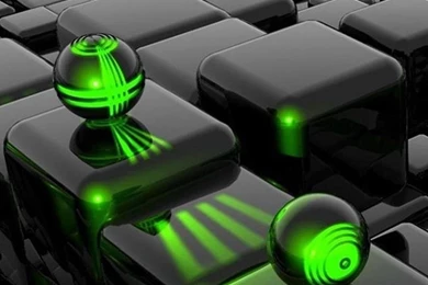 3d wallpaper for android 1080 x 1920 green marbles on cubes.jpg