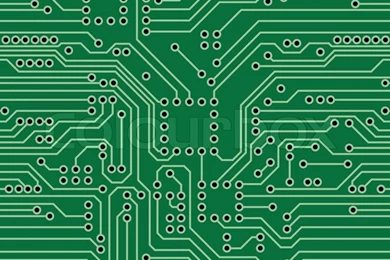 Illustration Of Electronic Chip On White Backgrounds