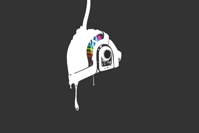 Download Wallpapers 2048x2048 Minimalism, Daft Punk, Hat, Black ...