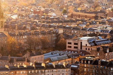 Download Wallpapers 3840x1200 Scotland, Edinburgh, Buildings, View ...