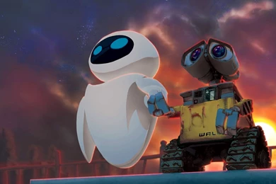 Wall E And Eve Holding Hands