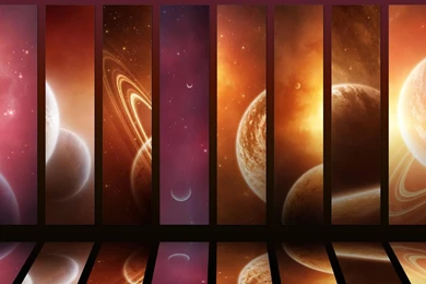 Space Planets Mosaic Wallpapers   (