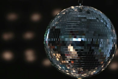 Shiny Disco Ball Spinning Around Stock Video 22516708