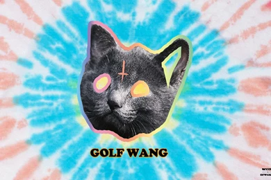 Odd Future Tron Cat Tie Dye Blue