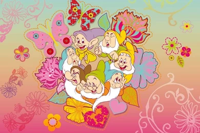 THE SEVEN DWARFS WALLPAPER   (