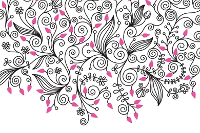 Decorative Flower Swirls Backgrounds   Black, Border & Frames ...