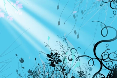 Blue Flower Swirls Twitter Backgrounds, Blue Flower Swirls Twitter ...