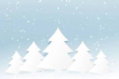 Christmas Tree In Snowy Backgrounds Vector