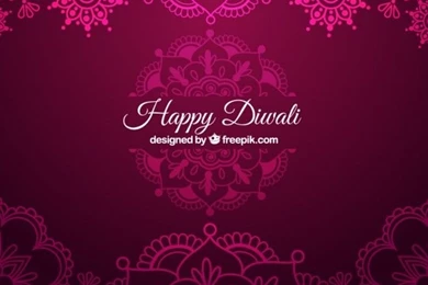Ornamental Diwali Backgrounds In Pink Color Vector