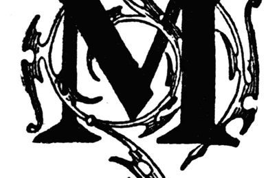 M, Floral Initial