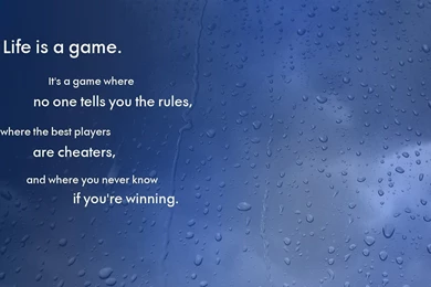 Life Game Blue Rain Water Drops Wallpapers