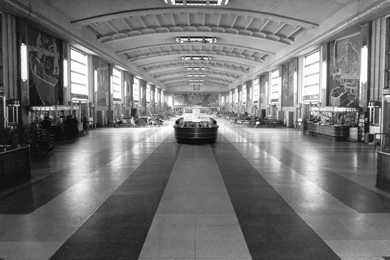 1920x1200 Cincinnati Station Hallway Monochrome Desktop PC And Mac ...