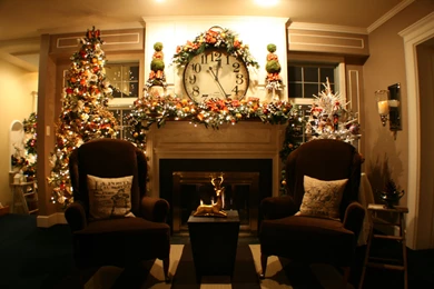 Christmas Fireplace Fire Holiday Festive Decorations 4 Wallpapers ...