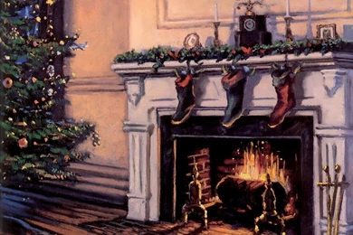 Christmas fireplace