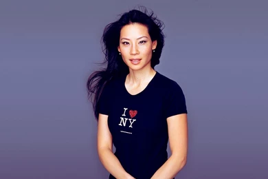 Lucy Liu Black I Love NY Shirt Wallpapers