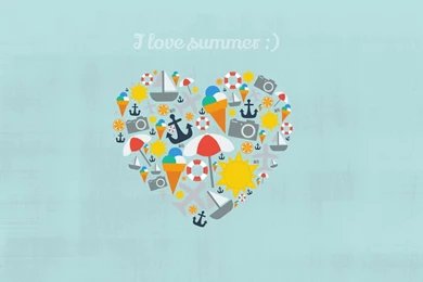 I Love Summers Heart Art Hd Wallpapers Wallpapers