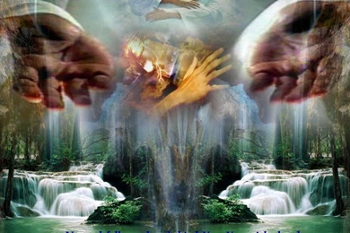 JESUS MY SOUL IS IN YOUR HANDS WALLPAPER   (