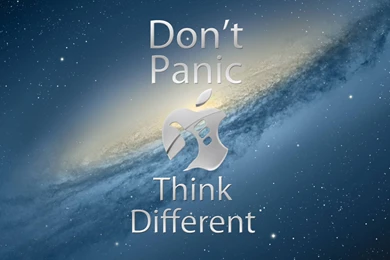 Don8217t Panic Think Different Apple Logo Over Andromeda Ipad ...