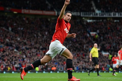 Robin Van Persie Goal Celebration Wallpaper.