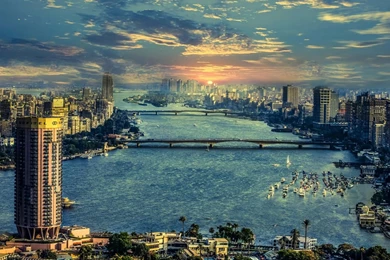 The River Nile In Cairo Uhd Wallpapers Ultra High Definition ...