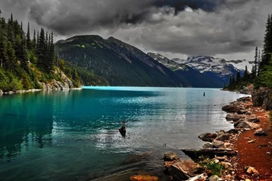 Blue Dark MOUNTAIN RIVER – Nature Rivers HD Desktop Wallpapers