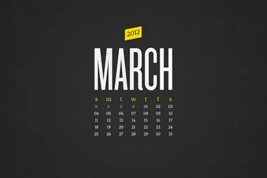 March 2012 Desktop Calendar Wallpapers