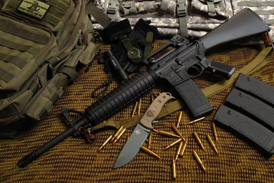 M16 Rifle Wallpaper, Military / Weapons: M16 Rifle, U.S. Marine ...