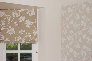 Diana Murray Interiors Wallpapers To Match The Roman Blinds Adds To ...