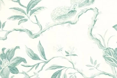 Aqua Pillemont Toile Wallpapers By Sanderson
