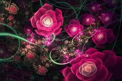 Beautiful Rose Garden   Masterpiece Floral Fractal Art Wallpapers ...
