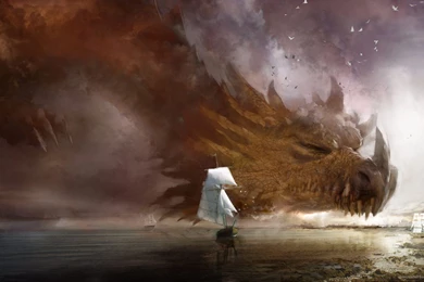 HD Dragon And Ship By Daniel Dociu Wallpapers