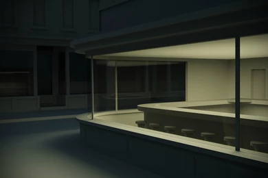 PsBattle: 3D Rendered Depiction Of "Nighthawks" Painting By Edward ...