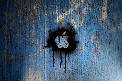 Apple Inc Blue Graffiti Logos Textures Best Widescreen